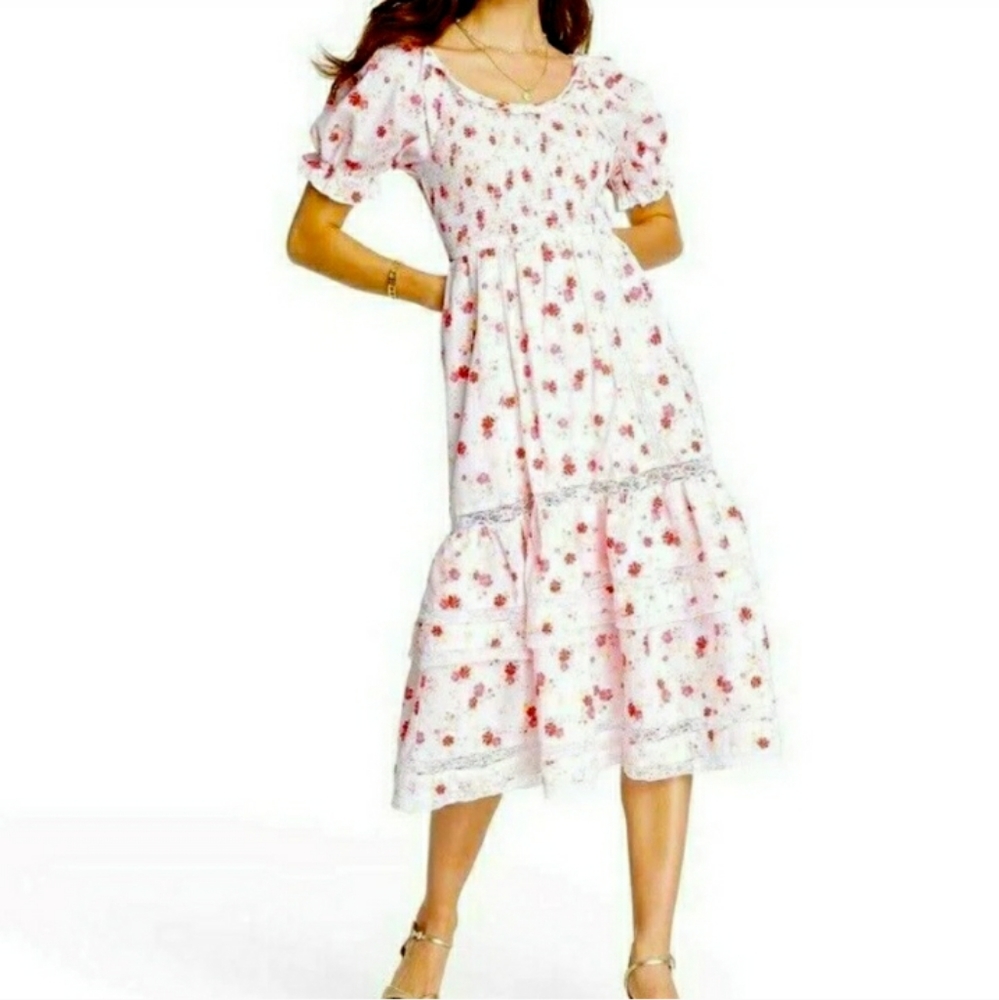 LOVESHACKFANCY x TARGET Cosette Smocked Bodice Dress Size Medium EUC!